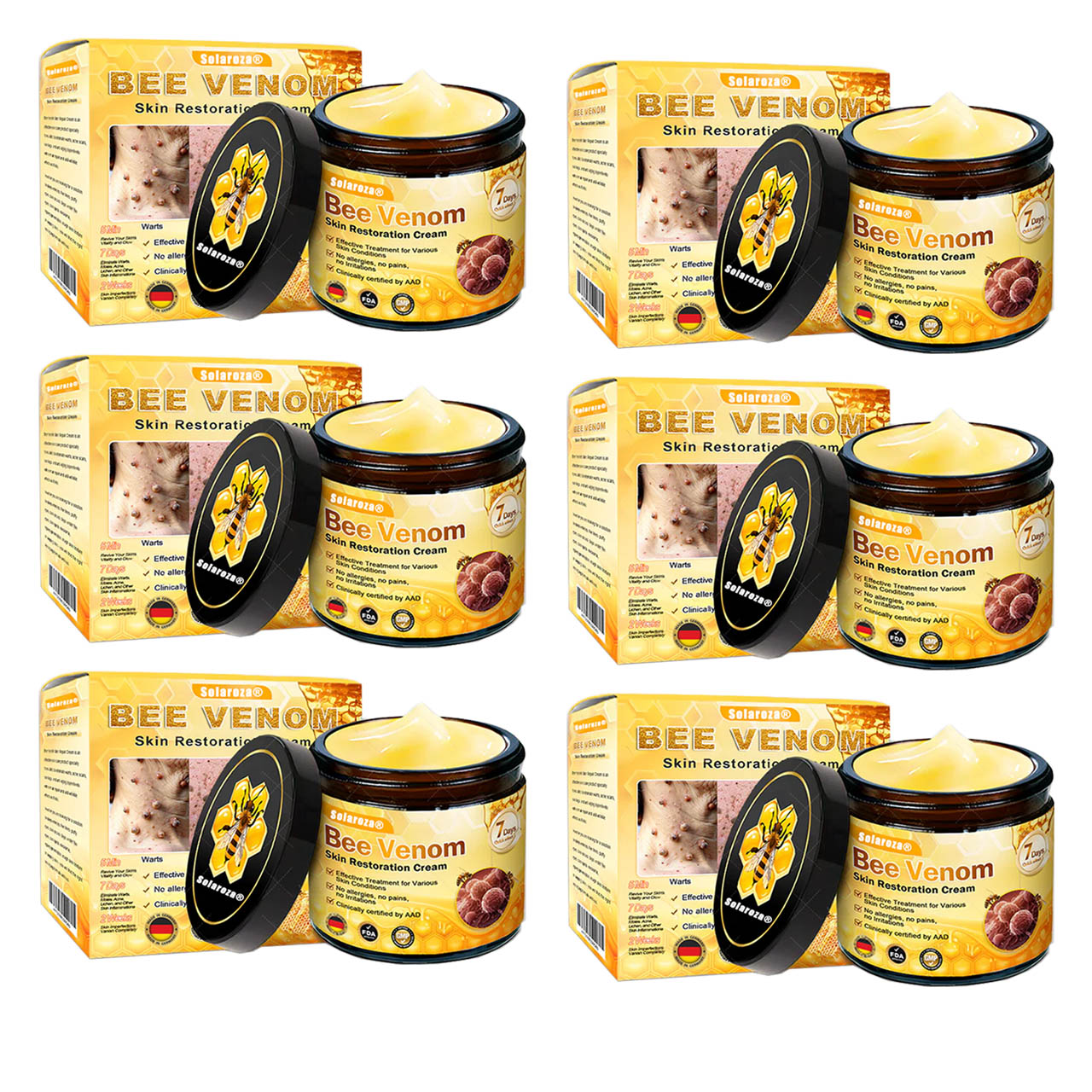 Hergestellt & versendet aus Deutschland 🇩🇪 Solaroza® Bienengift-Regenerationscreme. Starkes Anti-Aging. 100% Bienenfreundlich. ⏰ NUR NOCH HEUTE: 80% RABATT 💖