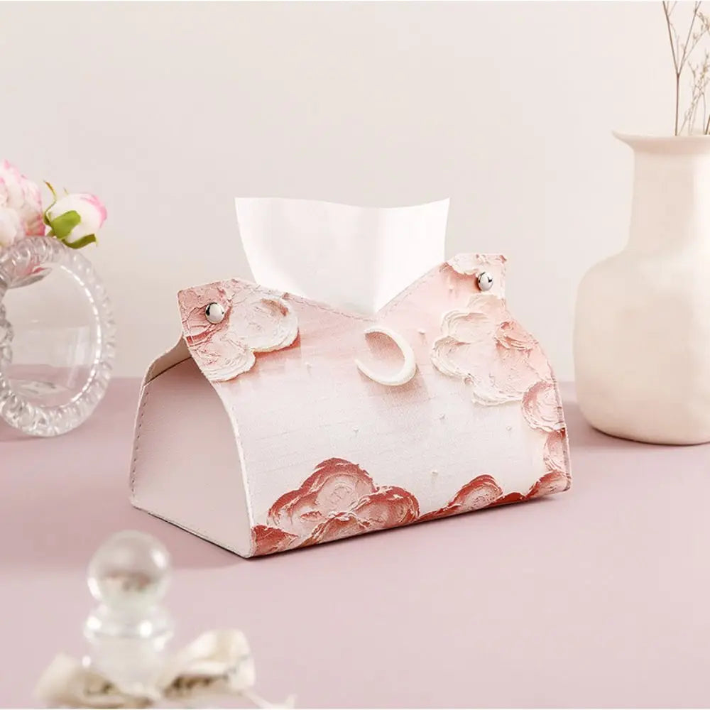 🎀 Kreative Pinke Leder-Taschentuchbox – 🎀 Langlebige Papiertuchaufbewahrung