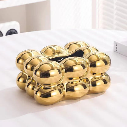 🌸 Keramik Taschentuchhalter mit Schublade – Servietten- & Papiertuchorganisator 🌸