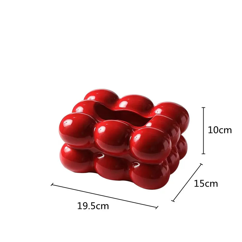 🌸 Keramik Taschentuchhalter mit Schublade – Servietten- & Papiertuchorganisator 🌸